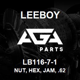LB116-7-1 Leeboy NUT, HEX, JAM, .62 | AGA Parts