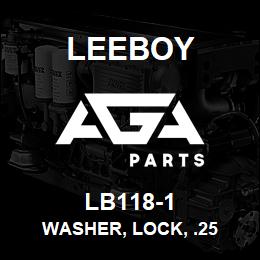 LB118-1 Leeboy WASHER, LOCK, .25 | AGA Parts