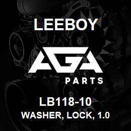 LB118-10 Leeboy WASHER, LOCK, 1.0 | AGA Parts