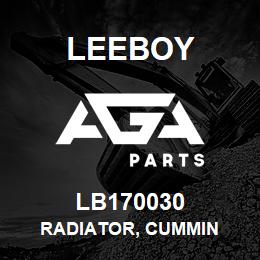 LB170030 Leeboy RADIATOR, CUMMIN | AGA Parts