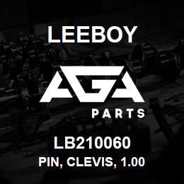 LB210060 Leeboy PIN, CLEVIS, 1.00 | AGA Parts