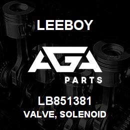 LB851381 Leeboy VALVE, SOLENOID | AGA Parts