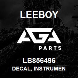 LB856496 Leeboy DECAL, INSTRUMEN | AGA Parts