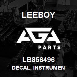 LB856496 Leeboy DECAL, INSTRUMEN | AGA Parts