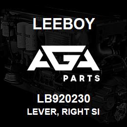 LB920230 Leeboy LEVER, RIGHT SI | AGA Parts