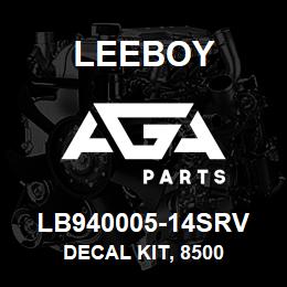 LB940005-14SRV Leeboy DECAL KIT, 8500 | AGA Parts