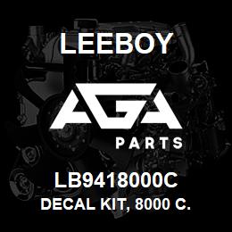 LB9418000C Leeboy DECAL KIT, 8000 C. | AGA Parts
