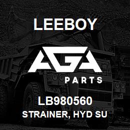 LB980560 Leeboy STRAINER, HYD SU | AGA Parts