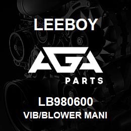 LB980600 Leeboy VIB/BLOWER MANI | AGA Parts