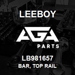 LB981657 Leeboy BAR, TOP RAIL | AGA Parts