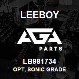 LB981734 Leeboy OPT, SONIC GRADE | AGA Parts