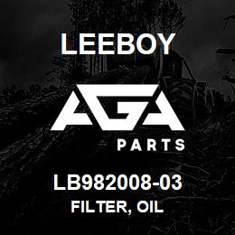 LB982008-03 Leeboy FILTER, OIL | AGA Parts