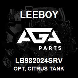 LB982024SRV Leeboy OPT, CITRUS TANK | AGA Parts