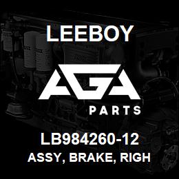 LB984260-12 Leeboy ASSY, BRAKE, RIGH | AGA Parts
