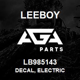 LB985143 Leeboy DECAL, ELECTRIC | AGA Parts