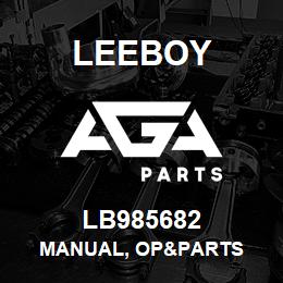LB985682 Leeboy MANUAL, OP&PARTS | AGA Parts