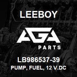 LB986537-39 Leeboy PUMP, FUEL, 12 V.DC | AGA Parts