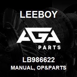 LB986622 Leeboy MANUAL, OP&PARTS | AGA Parts