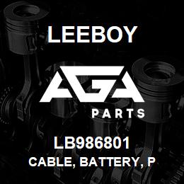 LB986801 Leeboy CABLE, BATTERY, P | AGA Parts