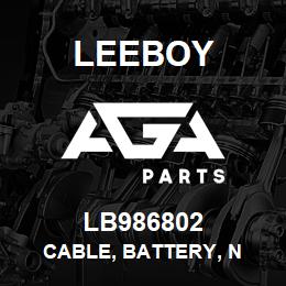 LB986802 Leeboy CABLE, BATTERY, N | AGA Parts