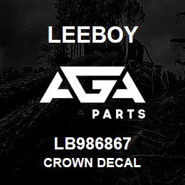 LB986867 Leeboy CROWN DECAL | AGA Parts