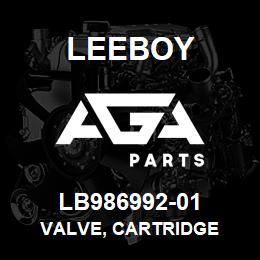 LB986992-01 Leeboy VALVE, CARTRIDGE | AGA Parts