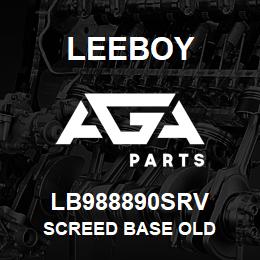 LB988890SRV Leeboy SCREED BASE OLD | AGA Parts