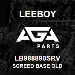 LB988890SRV Leeboy SCREED BASE OLD | AGA Parts