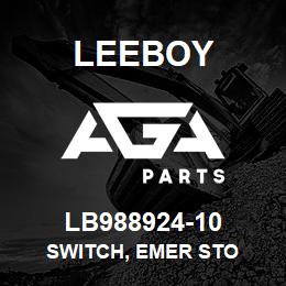 LB988924-10 Leeboy SWITCH, EMER STO | AGA Parts