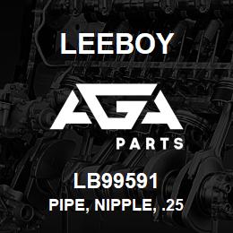 LB99591 Leeboy PIPE, NIPPLE, .25 | AGA Parts