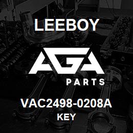 VAC2498-0208A Leeboy KEY | AGA Parts