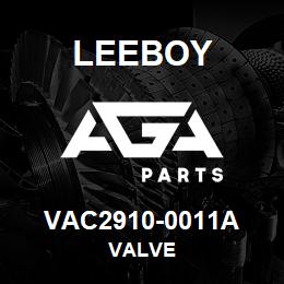 VAC2910-0011A Leeboy VALVE | AGA Parts