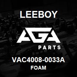 VAC4008-0033A Leeboy FOAM | AGA Parts