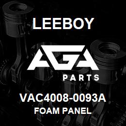 VAC4008-0093A Leeboy FOAM PANEL | AGA Parts