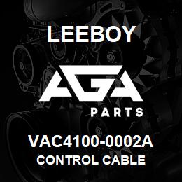 VAC4100-0002A Leeboy CONTROL CABLE | AGA Parts