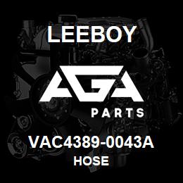 VAC4389-0043A Leeboy HOSE | AGA Parts