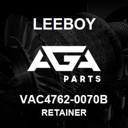 VAC4762-0070B Leeboy RETAINER | AGA Parts