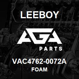 VAC4762-0072A Leeboy FOAM | AGA Parts