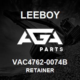 VAC4762-0074B Leeboy RETAINER | AGA Parts