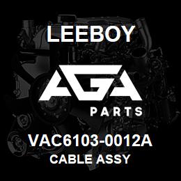 VAC6103-0012A Leeboy CABLE ASSY | AGA Parts