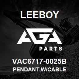 VAC6717-0025B Leeboy PENDANT,W/CABLE | AGA Parts