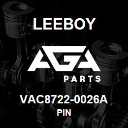 VAC8722-0026A Leeboy PIN | AGA Parts