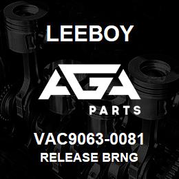 VAC9063-0081 Leeboy RELEASE BRNG | AGA Parts