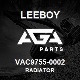 VAC9755-0002 Leeboy RADIATOR | AGA Parts