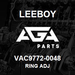 VAC9772-0048 Leeboy RING ADJ | AGA Parts
