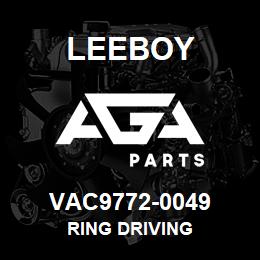 VAC9772-0049 Leeboy RING DRIVING | AGA Parts