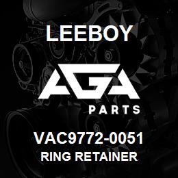 VAC9772-0051 Leeboy RING RETAINER | AGA Parts