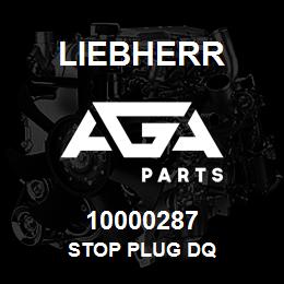 10000287 Liebherr STOP PLUG DQ | AGA Parts