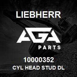 10000352 Liebherr CYL HEAD STUD DL | AGA Parts