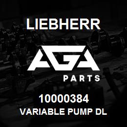 10000384 Liebherr VARIABLE PUMP DL | AGA Parts